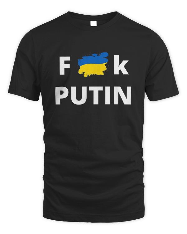 Fck Vladimir Putin Stand with the Ukraine Flag T-Shirt