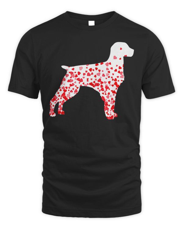 Brittany Heart Dog Valentine's Day Premium T-Shirt