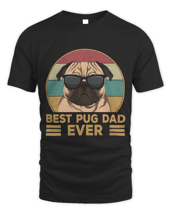 Best Pug Dad Ever Funny Pug Dog Gift for Men and Boys T-Shirt