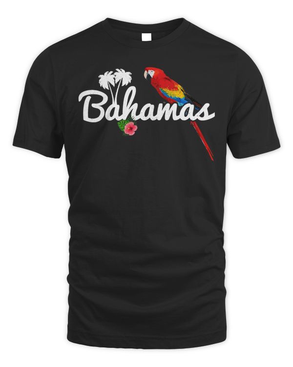 Bahamas Parrot Tropical Plants Bahamian Vintage Bahamas T-Shirt