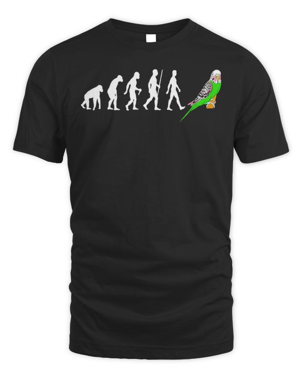 Budgie Evolution Graphic Pet Bird Parakeet Budgerigar Gift T-Shirt