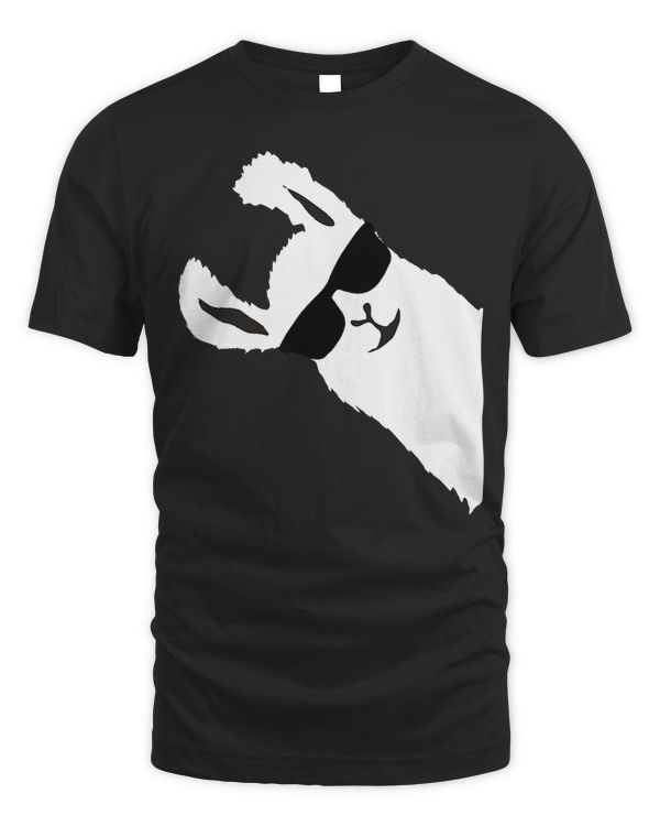 Funny Llama Alpaca With Sunglasses T-Shirt