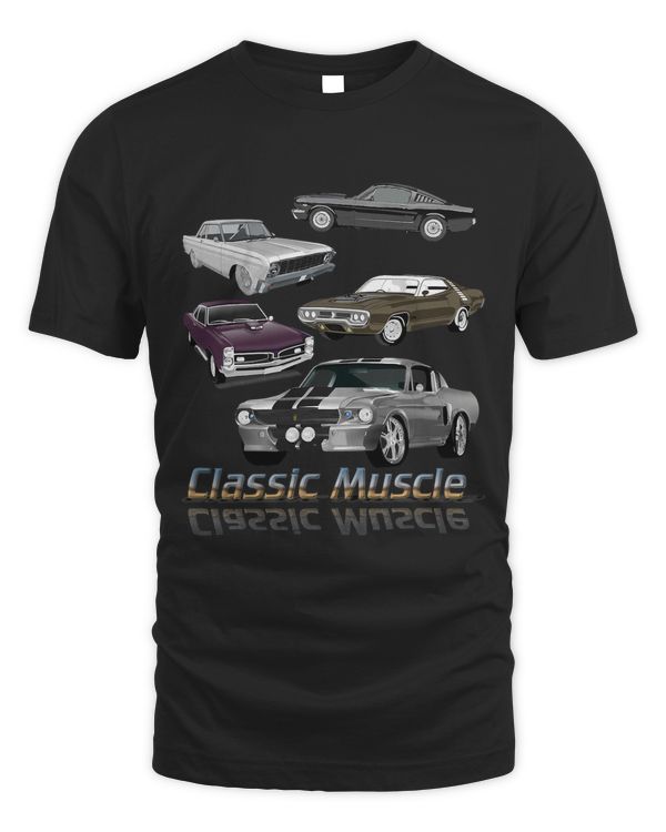 Classic American Muscle Cars Vintage Gift T-shirt