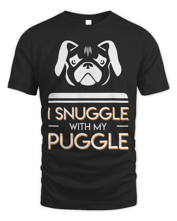 I Snuggle With My Puggle Funny Puggle Dog Lover Shirt