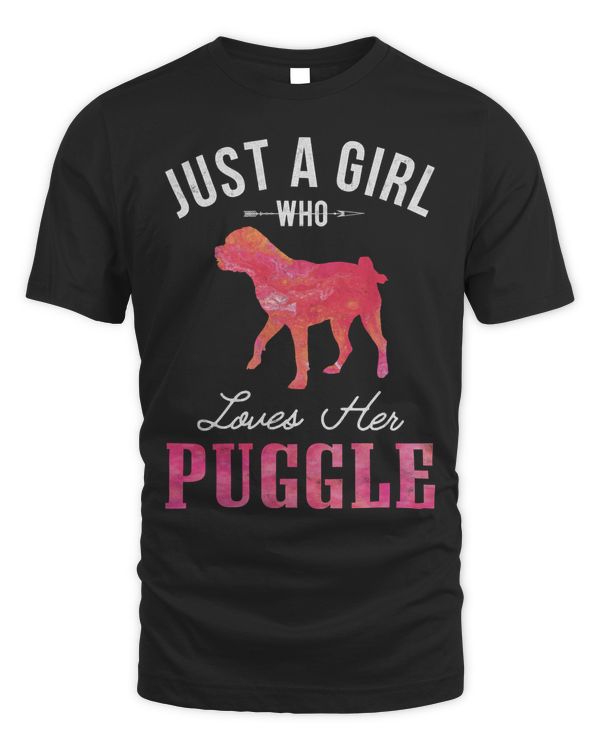 Just A Girl Who Loves Her Puggle Dog Owner Gift Long Sleeve T-Shirt