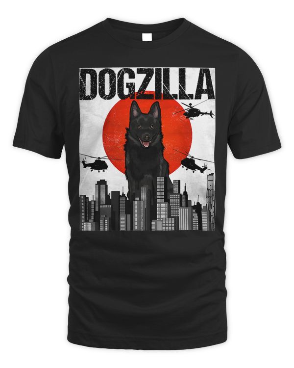 Funny Vintage Japanese Dogzilla Schipperke T-Shirt