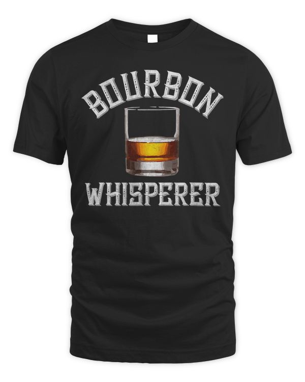 Bourbon Whisperer Funny Whiskey Design With Sayings Drinking T-Shirt