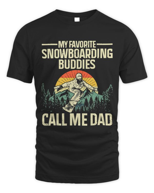 Cool Snowboarding Art Men Dad Father Snowboard Snowboarder T-Shirt