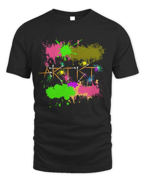 Artist Painters Funny Womens Splatter Paint Graffiti Costume T-Shirt