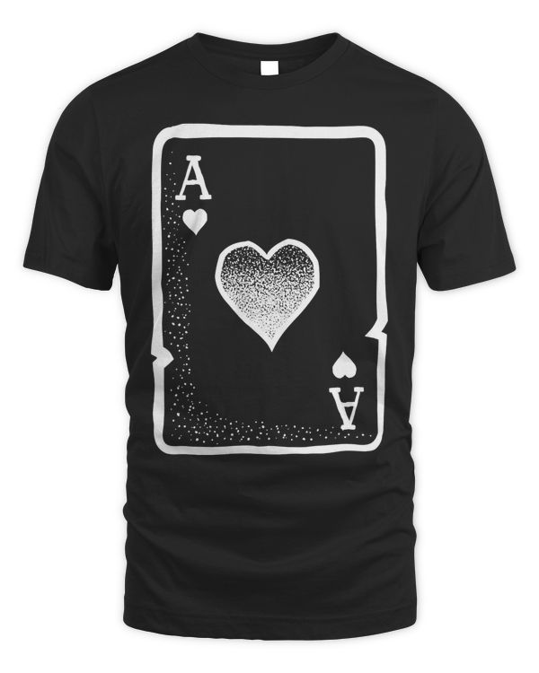 Ace Of Hearts Playing Cards Poker Halloween Costume T Shirt