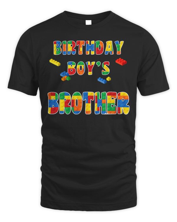 Building Block Brother Of The Birthday Boy Colorful T-Shirt