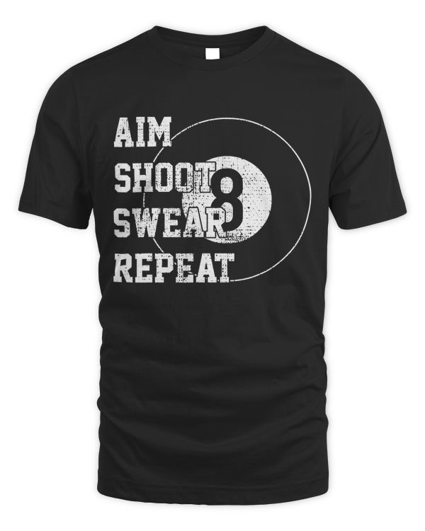 Billard Billiards 8 Eight Ball Retro Gift T-Shirt