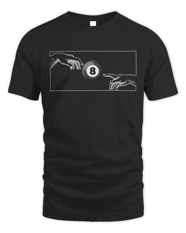 Billiard ball black 8 for billiard player for pool billiards T-Shirt