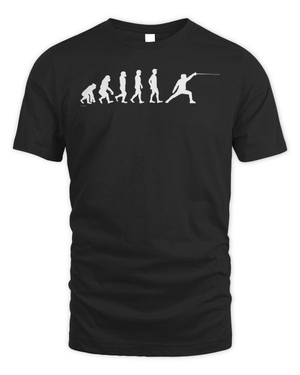 Fencing Evolution Funny Fencer Cool Gift T-Shirt