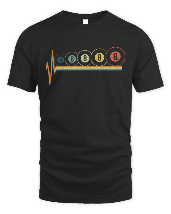 Billiards Eight Vintage Retro T-Shirt