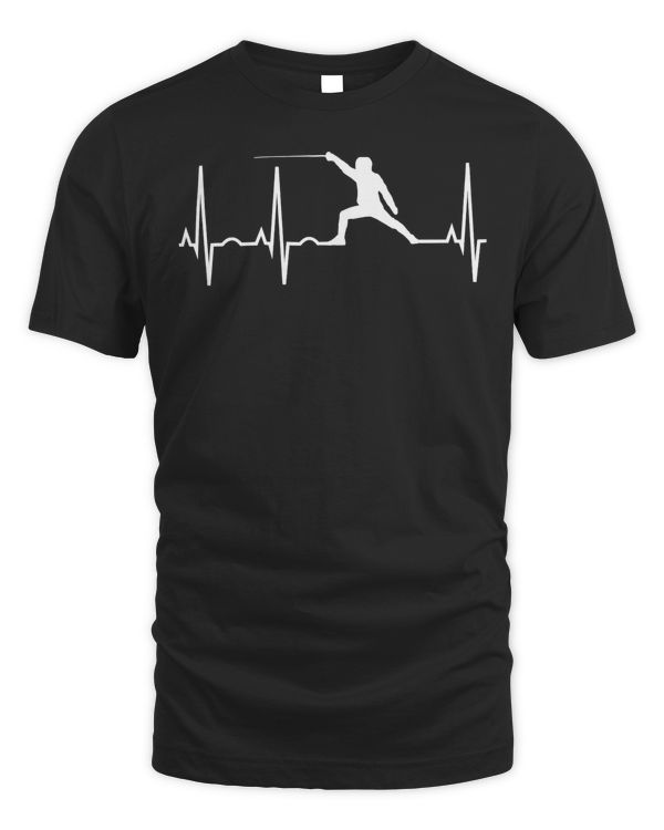 Fencing Heartbeat Shirt for Fencers - Foil Epee Saber Tee
