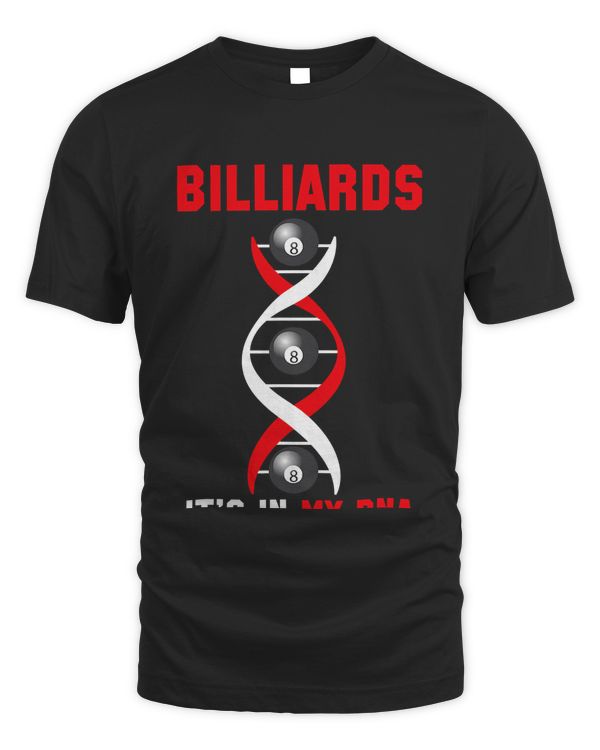 Billiards It's In My DNA Shirt Funny Fingerprint Game Player
