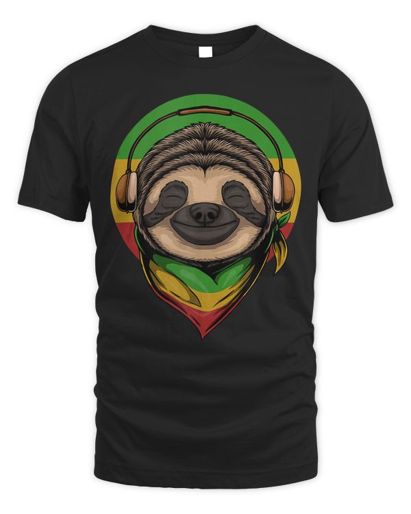 Rasta Reggae Sloth Music Art for Rastafari Lover Tank Top