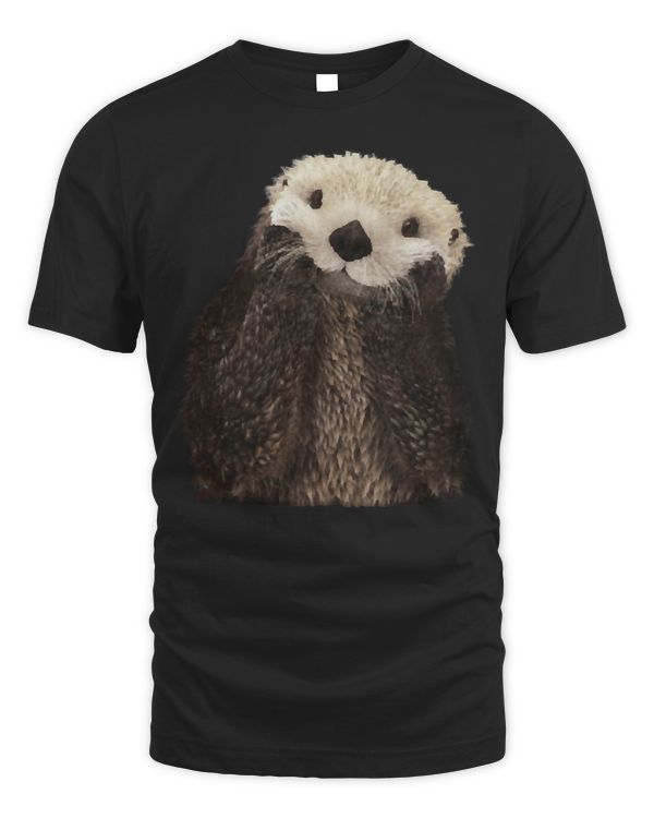 Adorable Sea Otter Pullover Hoodie