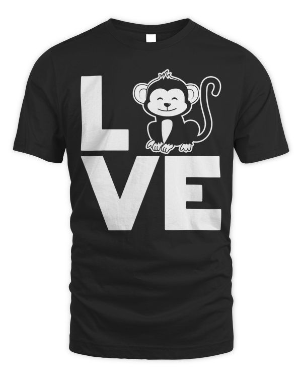Cute Chimpanzee Valentines Day Gift Monkey T-Shirt