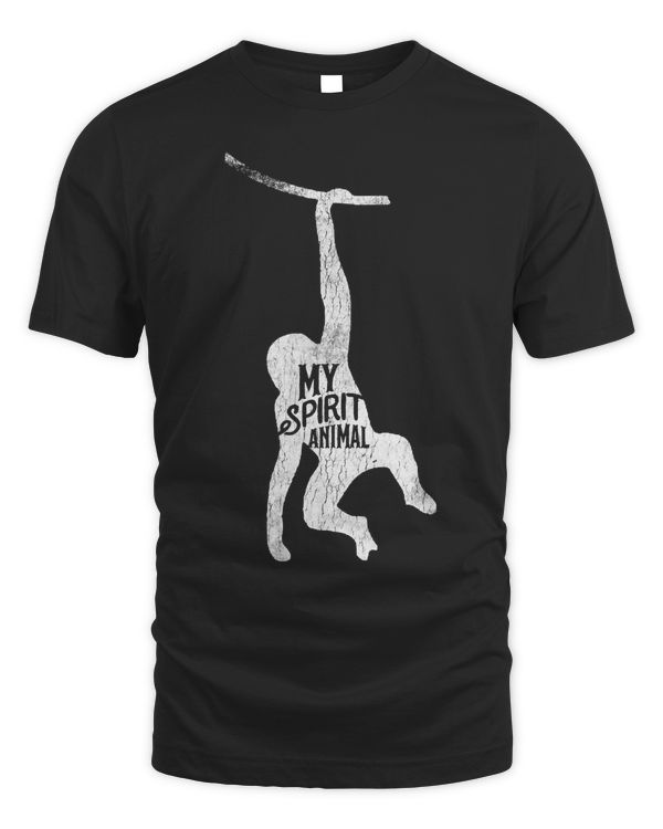 Cute Monkey Is My Spirit Animal Love Monkeys T-Shirt Gift