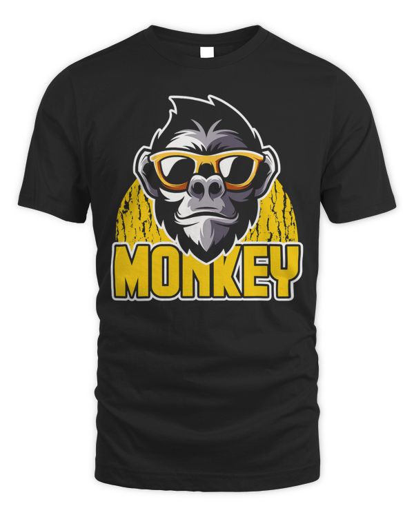 Funny Animal Men Boys Kids Primate Monkey T-Shirt