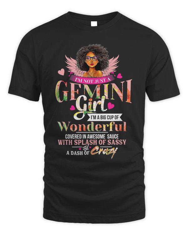 Gemini Girl Birthday Shirt May June Black Women Gifts T-Shirt