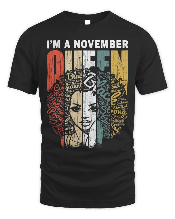 November Queen Shirts for Women Zodiac Sagittarius & Scorpio T-Shirt