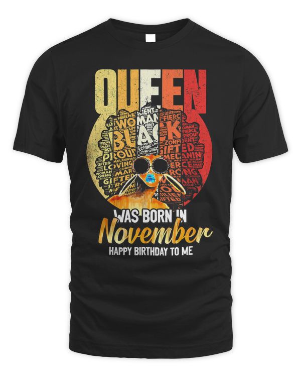 November Queen Women Zodiac Sagittarius & Scorpio Birthday T-Shirt