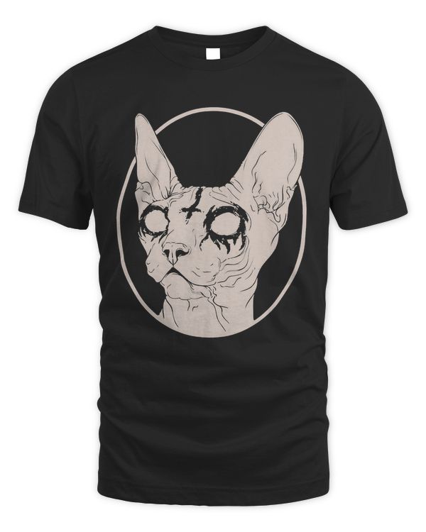 Death Metal Sphynx Cat, Satanic Clothing for Men Women T-Shirt