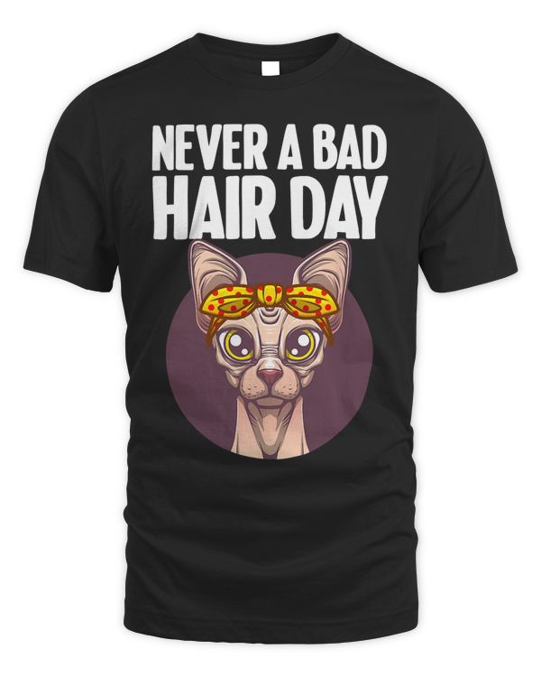 Funny Hairless Cat Design For Girls Women Pet Kitten Lovers T-Shirt