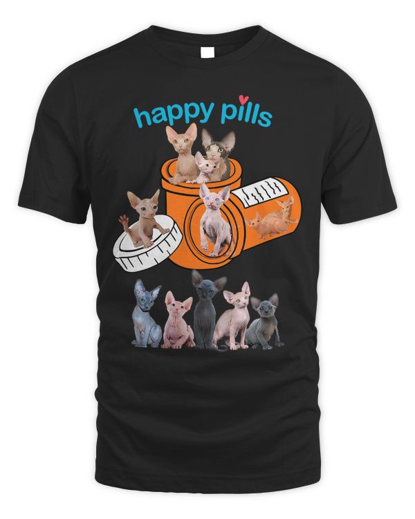 Happy Pills Sphynx Cat Shirts Sphynx Cat Gifts For Women T-Shirt