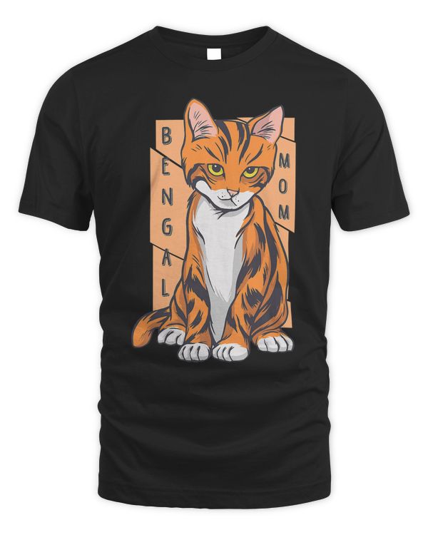 Bengal Mom Shirt Kitten Girl Cute Cat Lover Women Gift T-Shirt