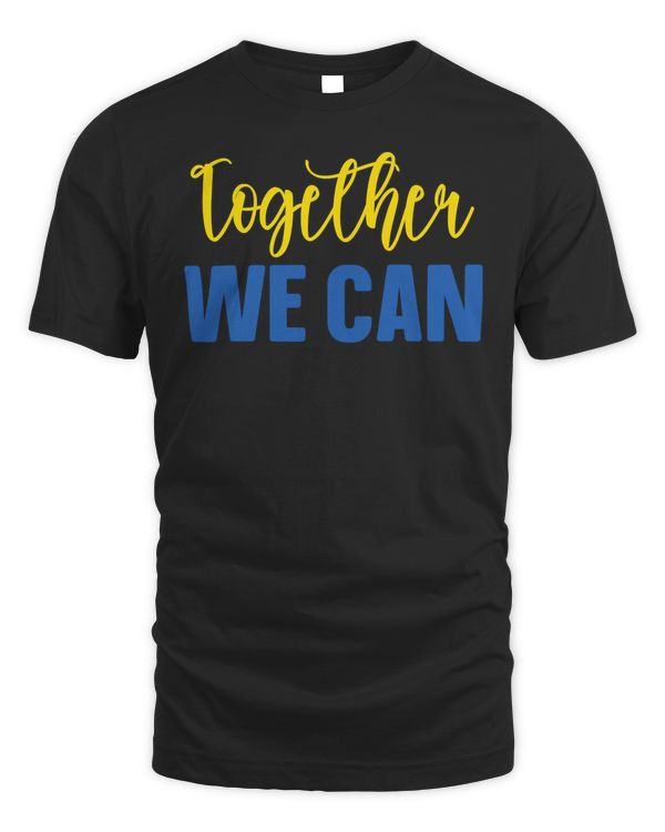 Ukrainian US Flag Patriotic Support Ukraine Fighting Tee T-Shirt