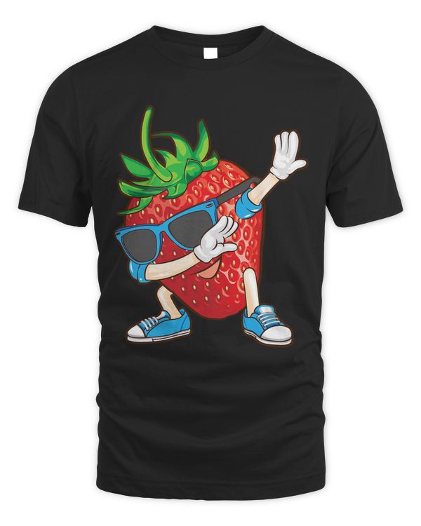 Cool Dabbing Strawberry  Funny Love Dancer Sweet Fruit Gift T-Shirt