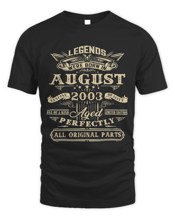 19th Birthday Gift For Legends Born August 2003 19 Years Old