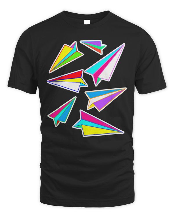 Boys Funny Paper Airplane Pilot Origami Tee Shirt