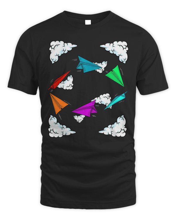 Cool Kids Colorful Paper Plane  Funny Origami Airplane Gift T-Shirt
