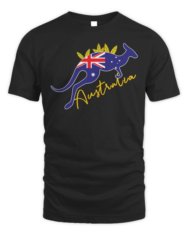 Australia Flag Kangaroo Australian Pride Souvenir Home T-Shirt