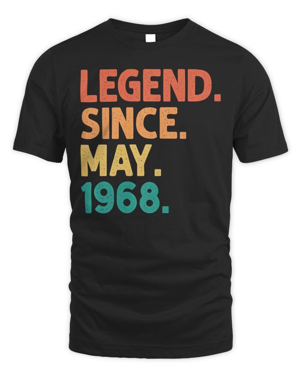 54th Birthday Legend Since May 1968 54 Years Old Vintage