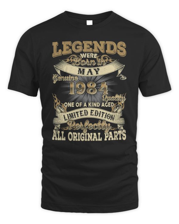 38th Birthday Gift Legends Born May 1984 Vintage 38 Yrs Old
