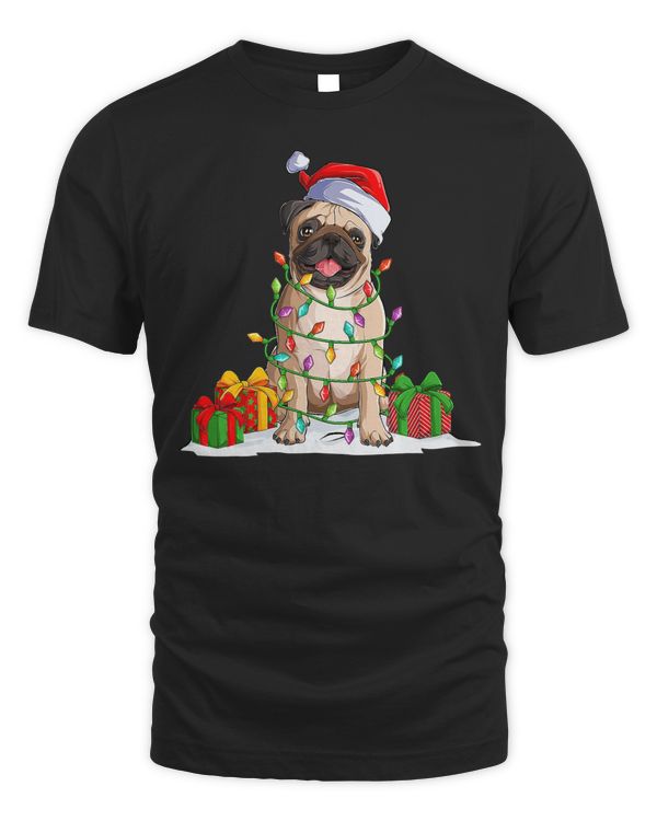 Pug Dog Christmas Pug Dog in Santa Hat Dog Lover Pug Owner Xmas 170 Pug Dad Pug Mom