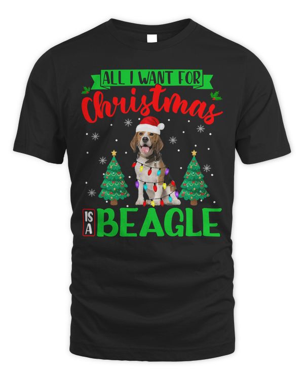 Beagle All I Want For Christmas Is A Beagle Xmas Santa Dog 36 Dog Lover