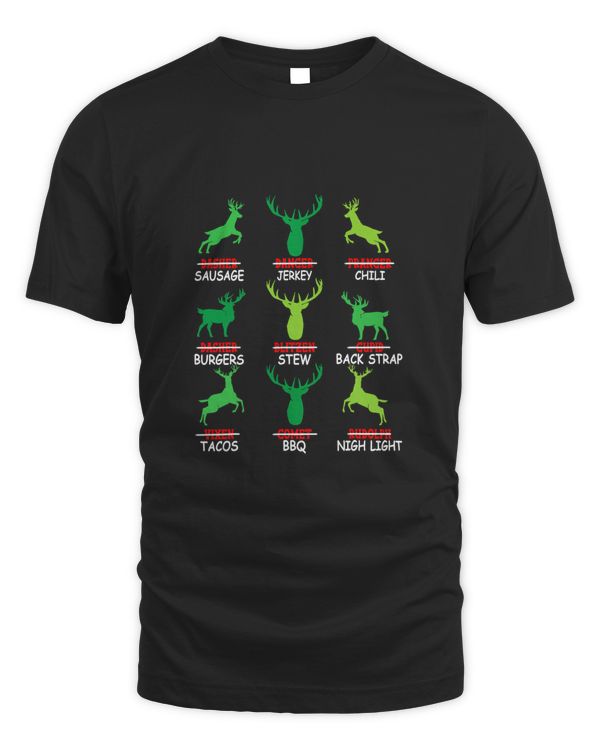 Funny Christmas Deer Bow Hunting Santa Men Women Hunter T-Shirt