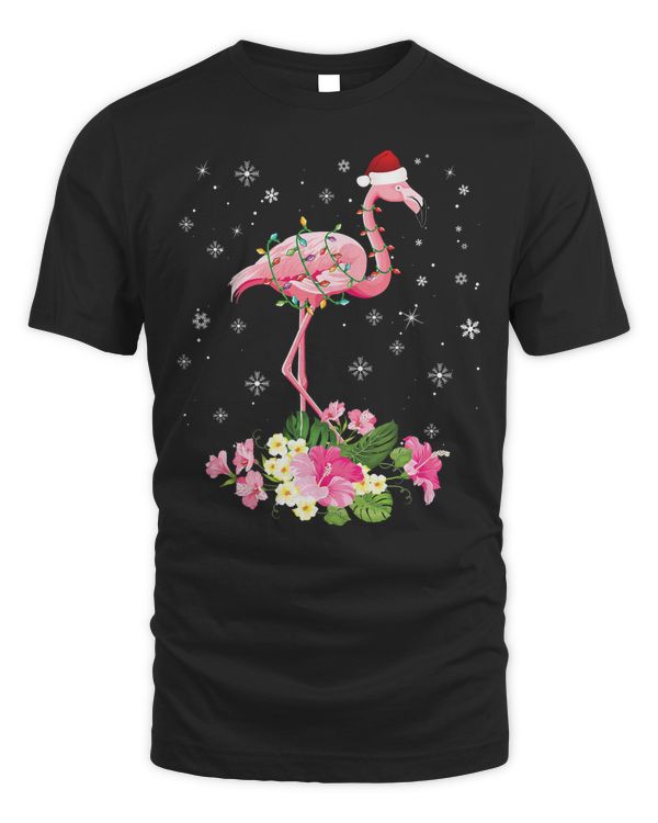 Flamingo Mele Kalikimaka Flamingo Santa Christmas Merry In July Xmas 332