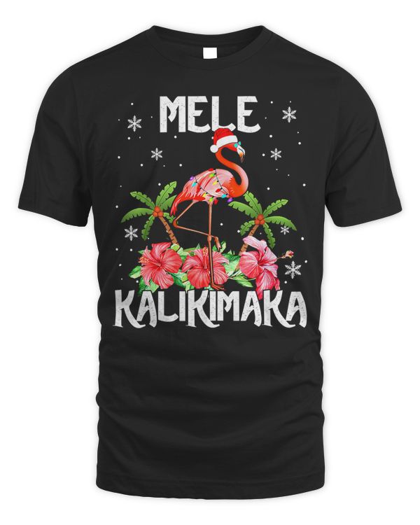 Flamingo Mele Kalikimaka Merry Christmas Lights Santa Flamingo 200