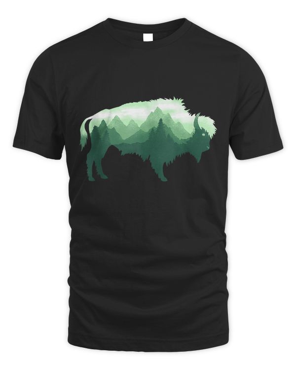 Bison Buffalo Double Exposure Surreal Wildlife Native Animal Tank Top