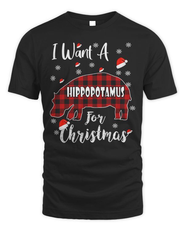 Hippopotamus All I Want For Christmas Is A Hippopotamus hippo Lovers 146 Hippo