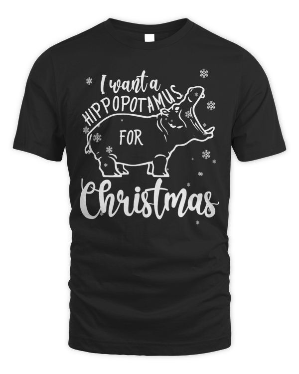 Hippopotamus I Want A Hippopotamus For Christmas Hippo Pajamas Xmas Tree 370 Hippo