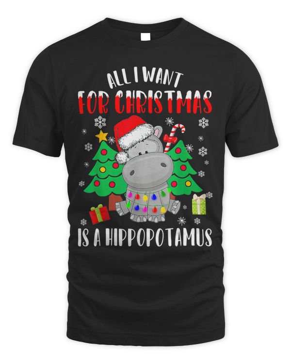 Hippopotamus All I Want for Christmas is a Hippopotamus Pajama Buffalo 125 Hippo